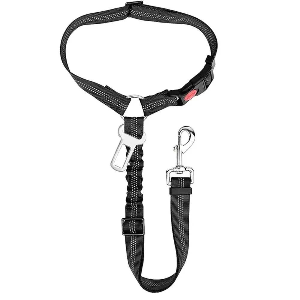 2-In-1 Dog Car Seat Belt Headrest Restraint Reflective