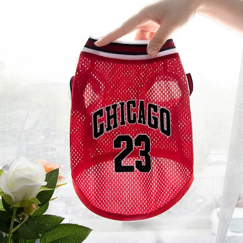 Dog Basketball Jersey Mesh Pet Clothes Breathable Sport Vest