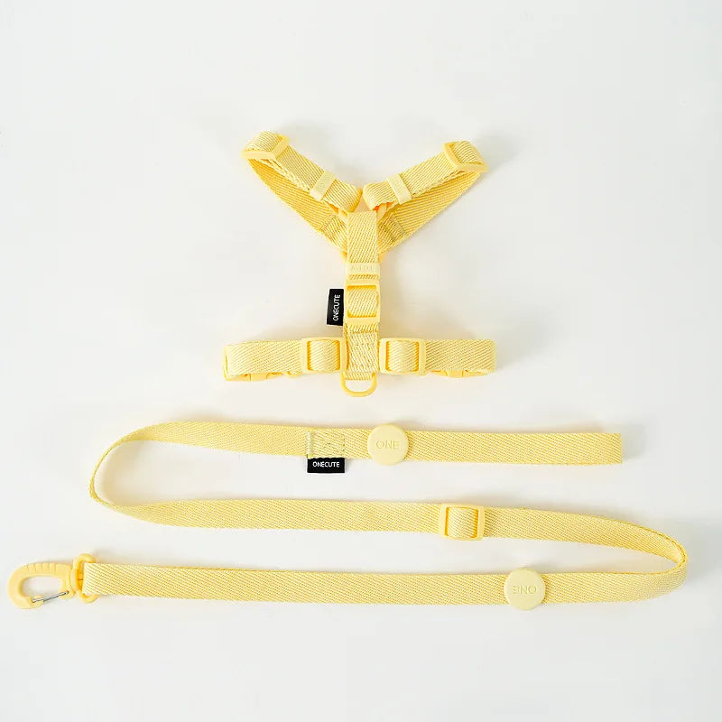 DKSTINYE Adjustable Puppy Harness Set With Reflective Collar And Leash
