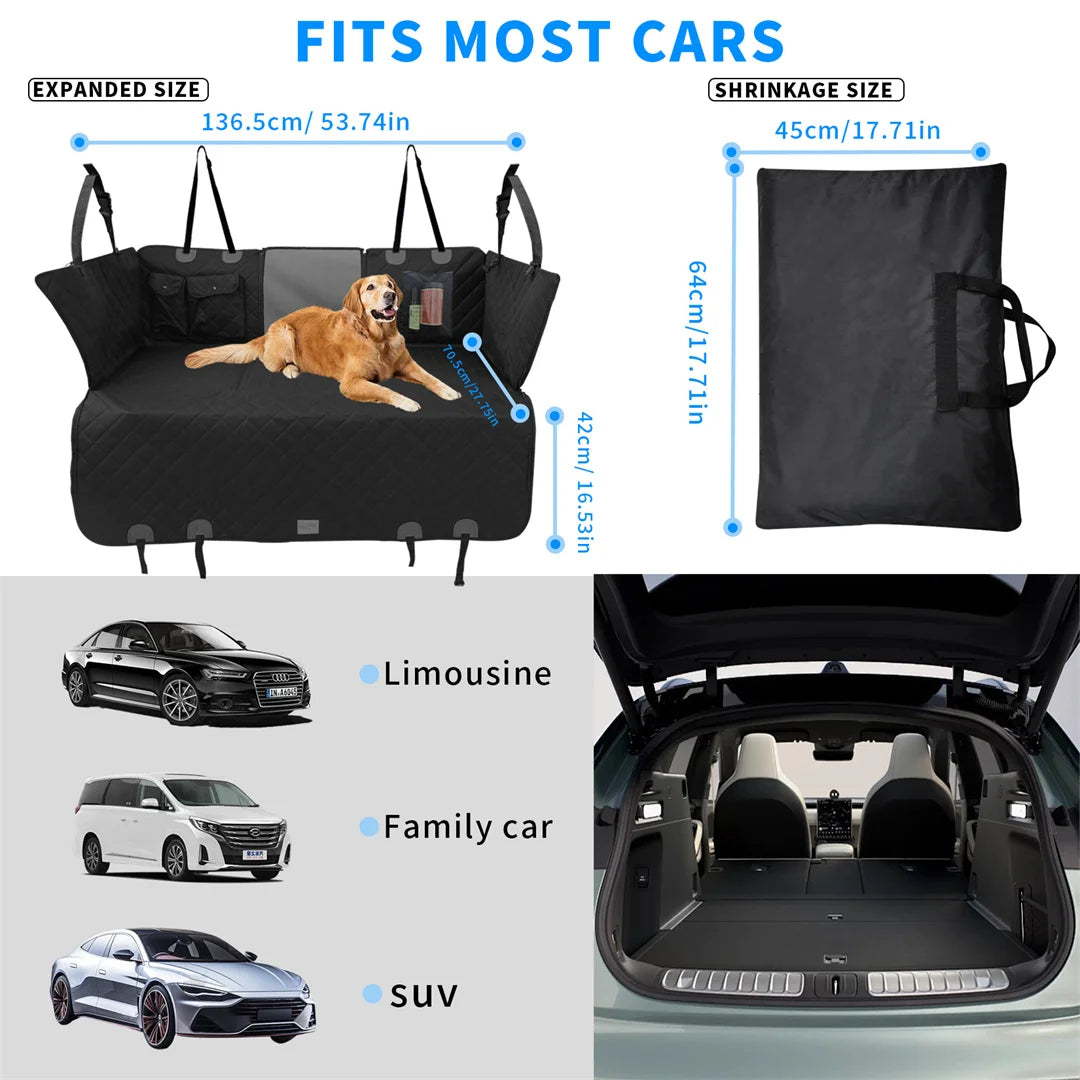BINGOPAW Waterproof Dog Car Seat Extender Hammock for Back Seat