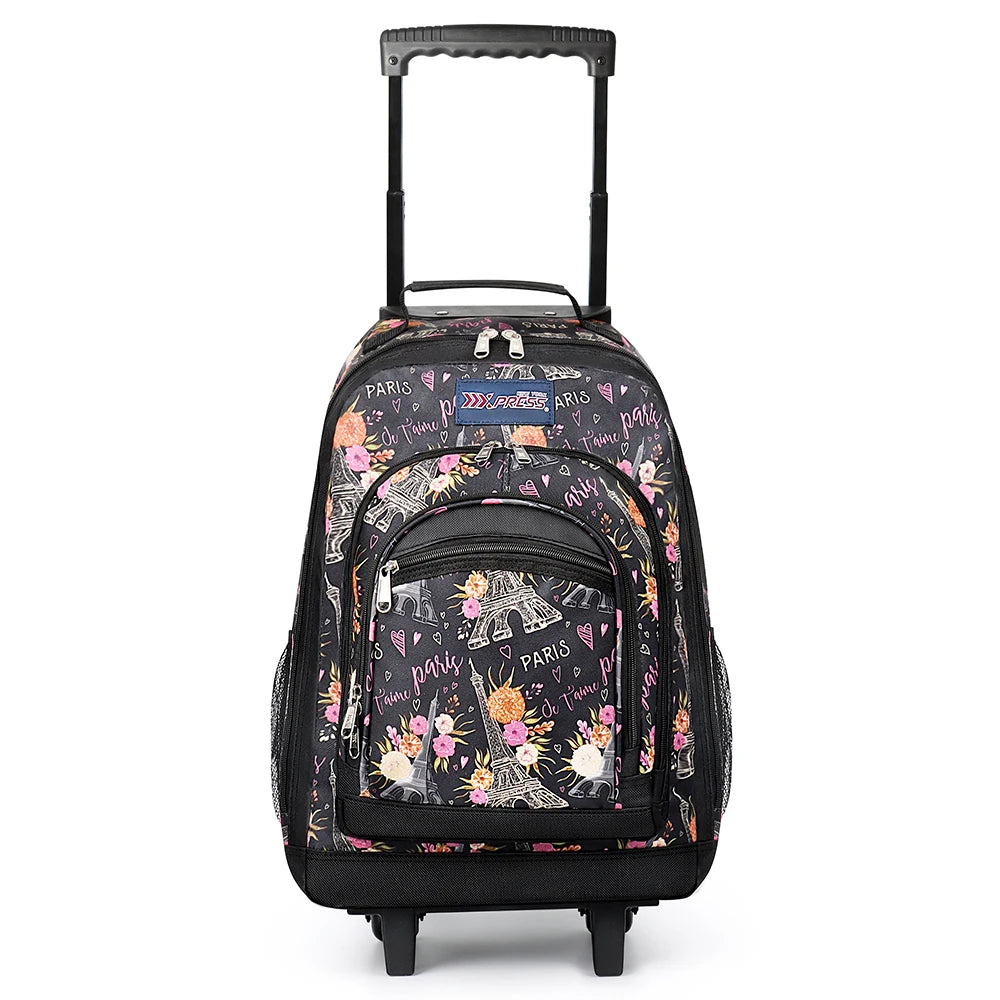 New York XPress Rolling Backpack With Wheels For Travel