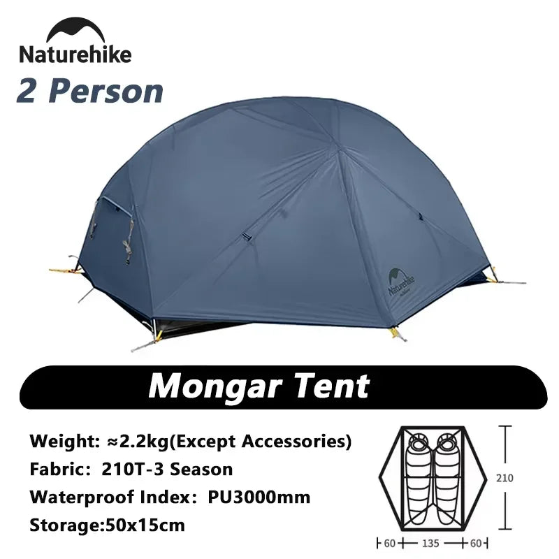 Naturehike Mongar Two Person Ultralight Camping Tent for Hiking