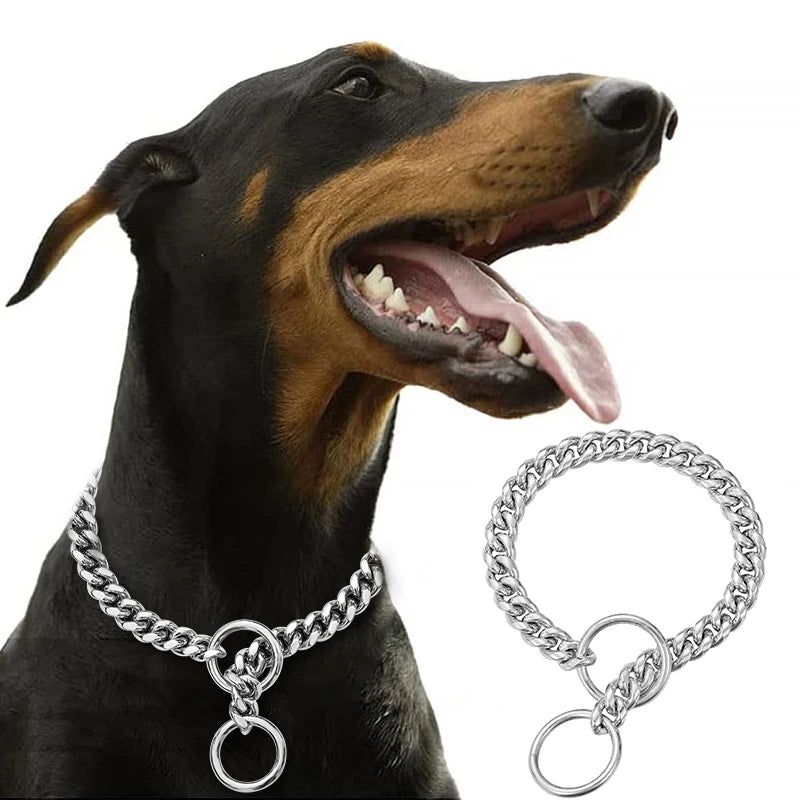 Stainless Steel Chain Collar for Dogs Durable Training Collar
