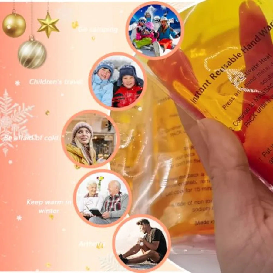 Reusable Snap Heat Pack Hand Warmer Gel For Camping Outdoor