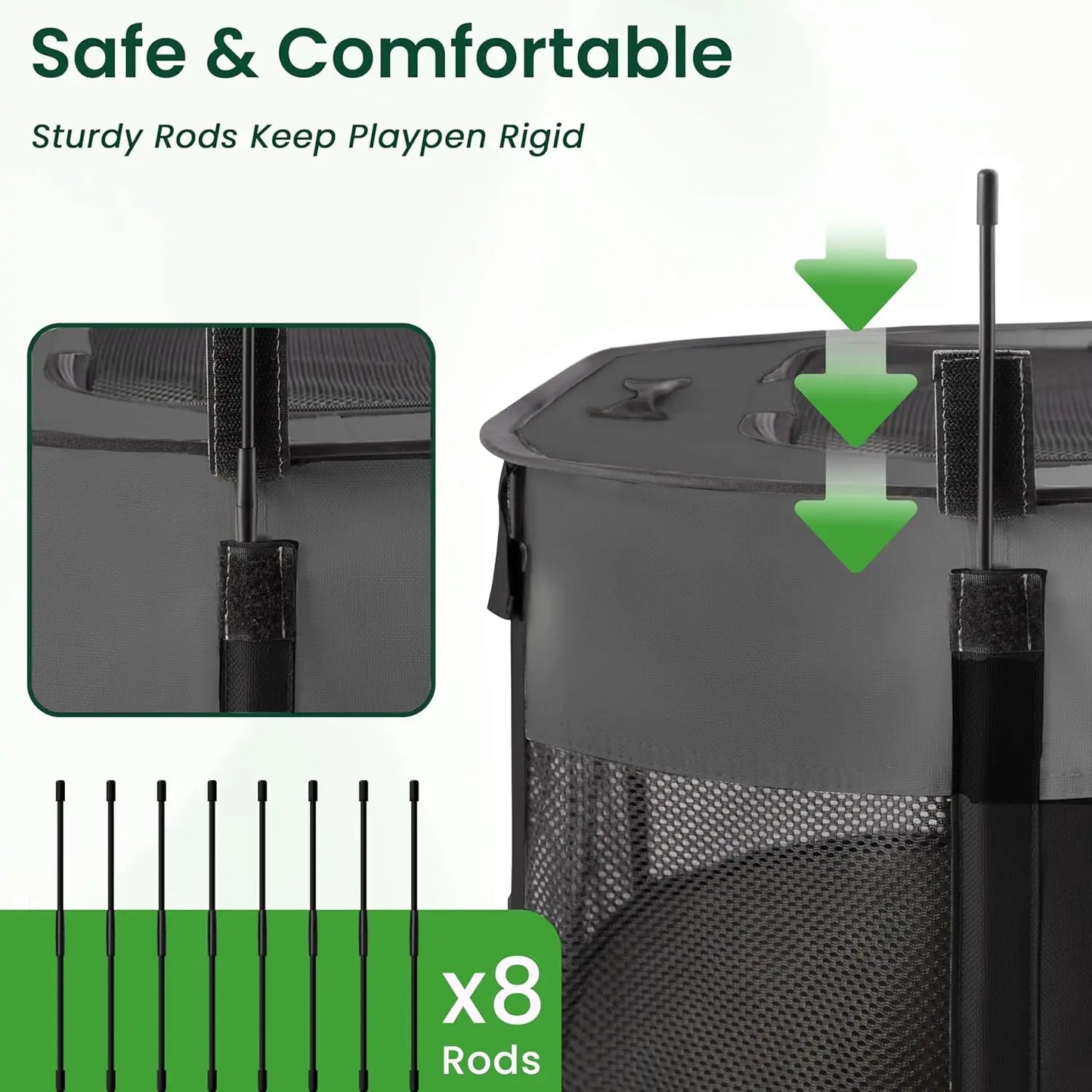 Portable Pet Playpen Tent Foldable Dog Crate Indoor Outdoor Use