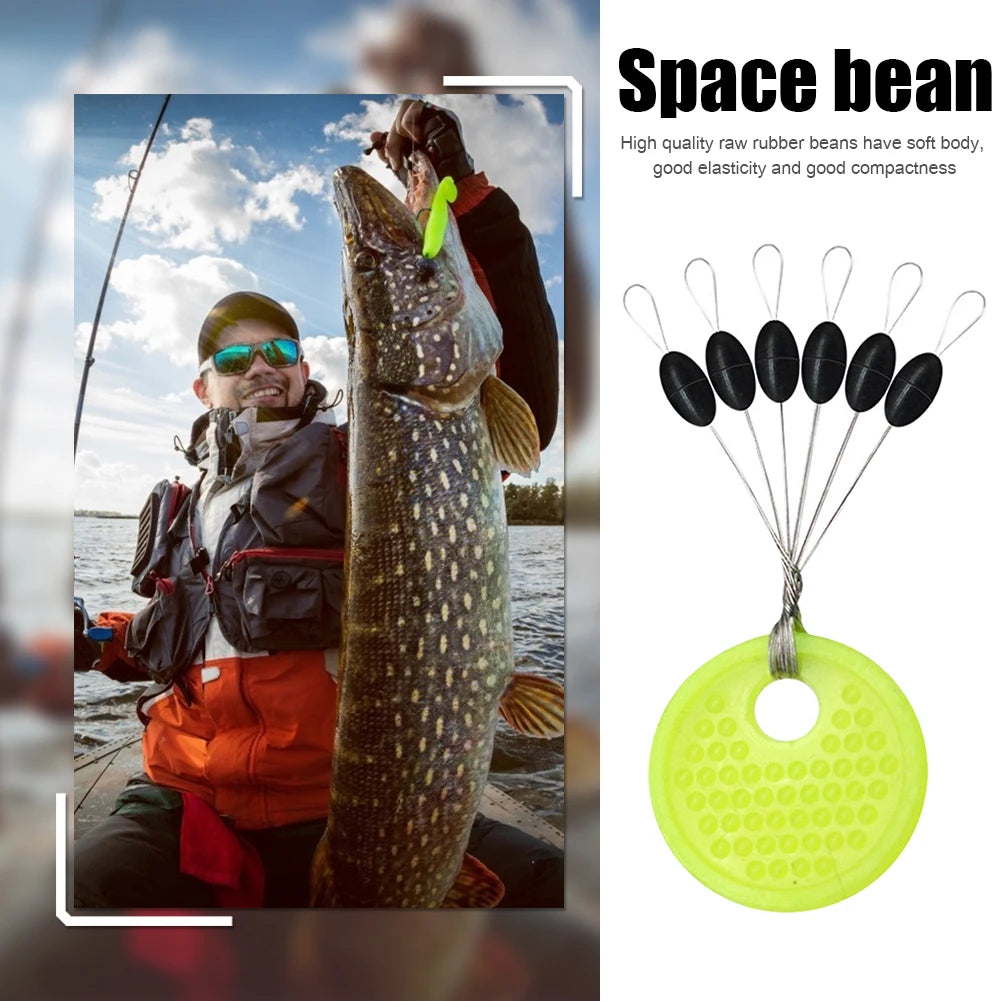 Rubber Space Beans Stopper For Fishing Floats S M L