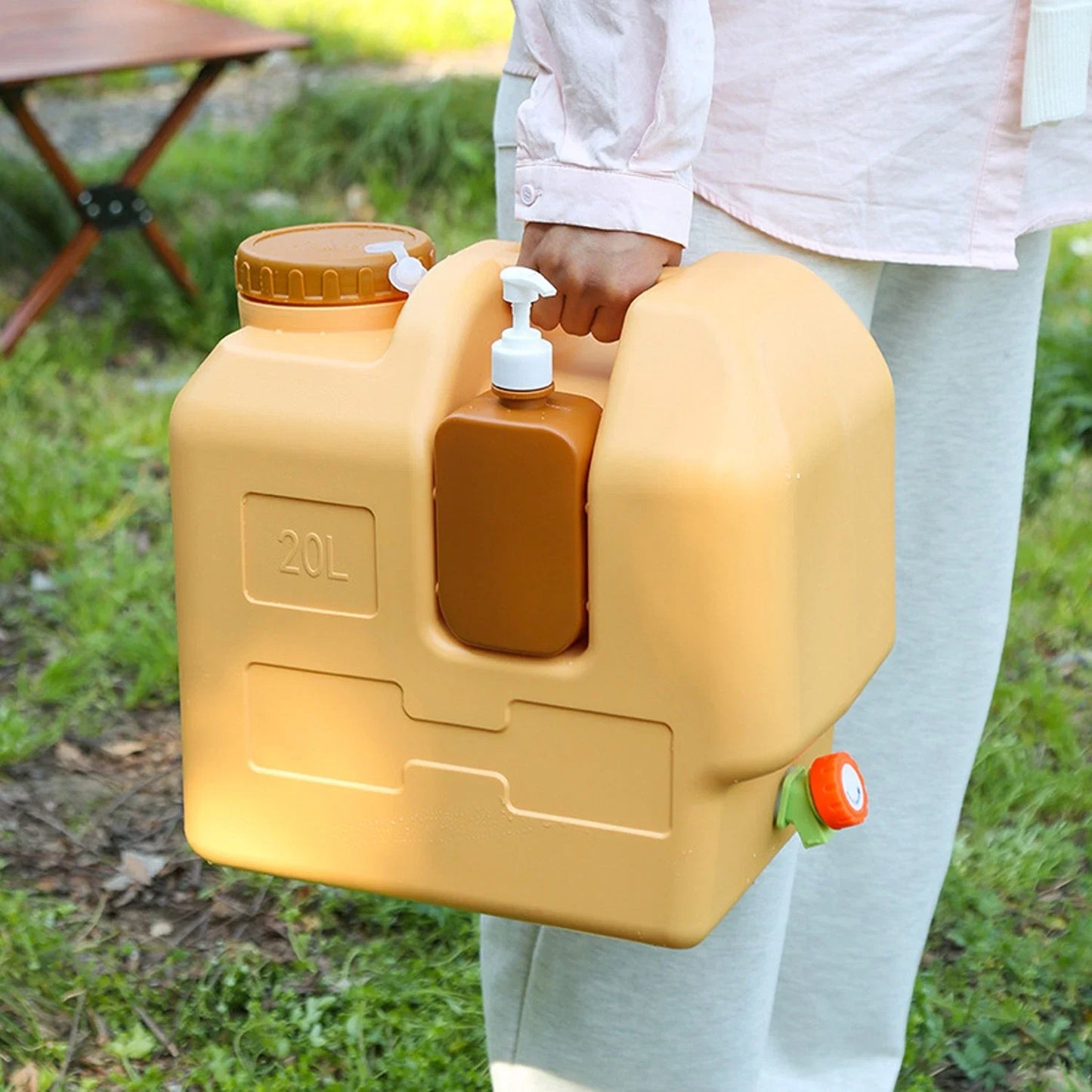 Emergency Water Container With Spigot For Outdoor Adventures