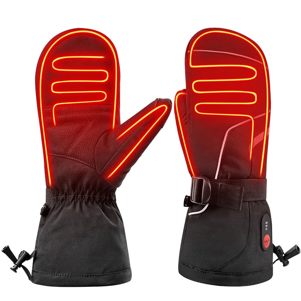 Snow Deer Electric Heated Gloves Thermal Waterproof Rechargeable For Winter