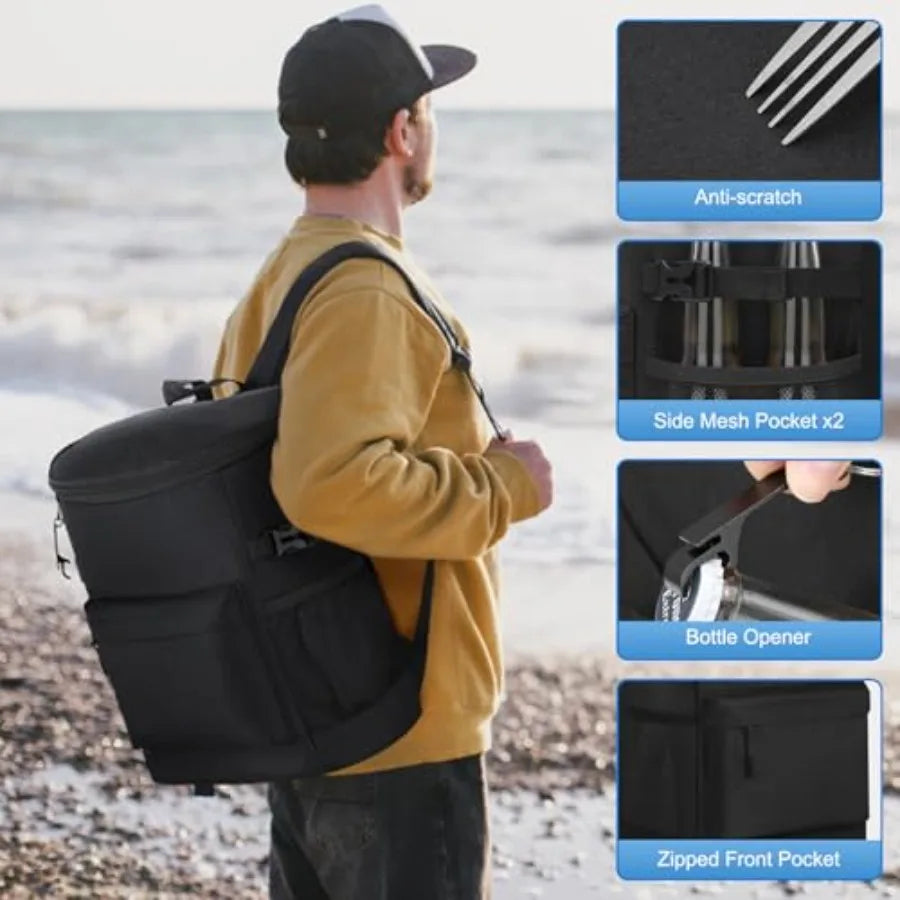 Cooler Backpack Insulated Leakproof Ice Chest For Men Women Camping