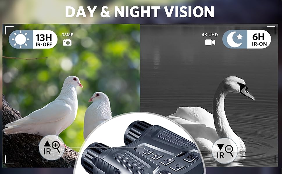 DIYIMIN Night Vision Binoculars 8x Digital Zoom HD 1080P