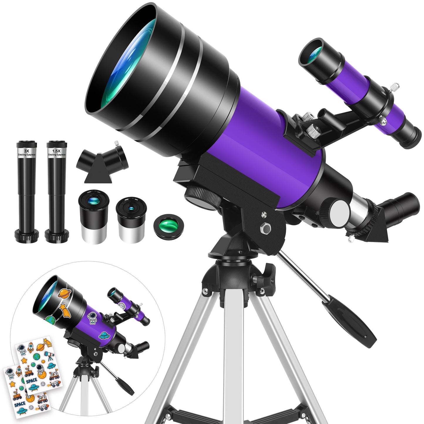 Portable Astronomical Telescope For Beginners Camping Outdoor Observation Gift