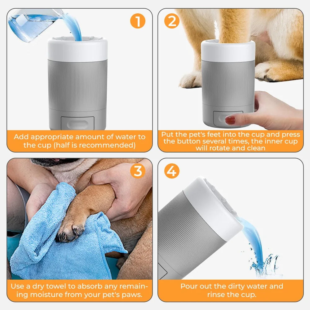 Portable Silicone Brush Dog Paw Washing Cup