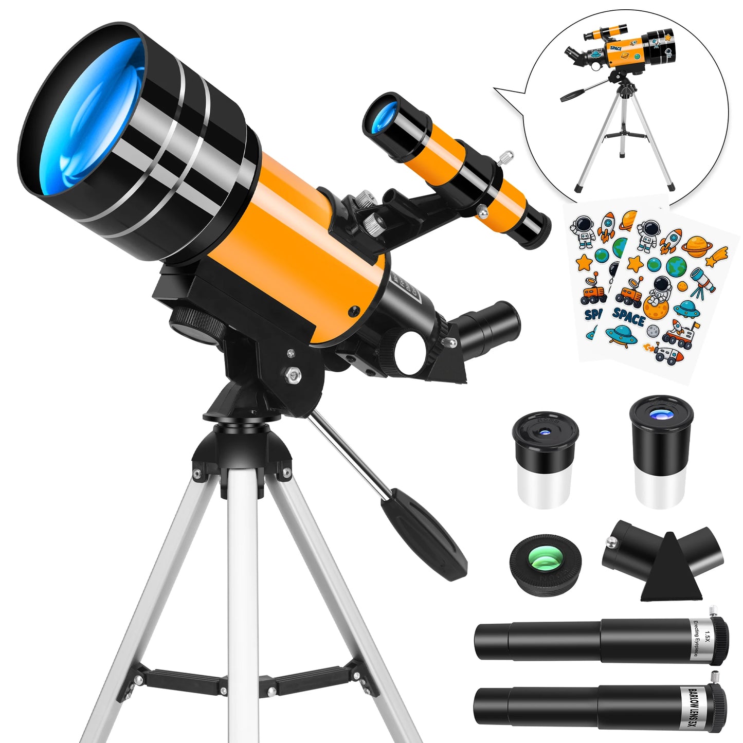 Portable Astronomical Telescope For Beginners Camping Outdoor Observation Gift