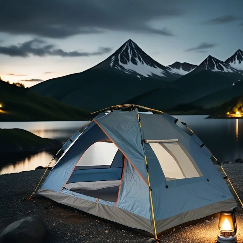 Lightweight 4 Person Quick Setup Family Tent With Mesh Screen