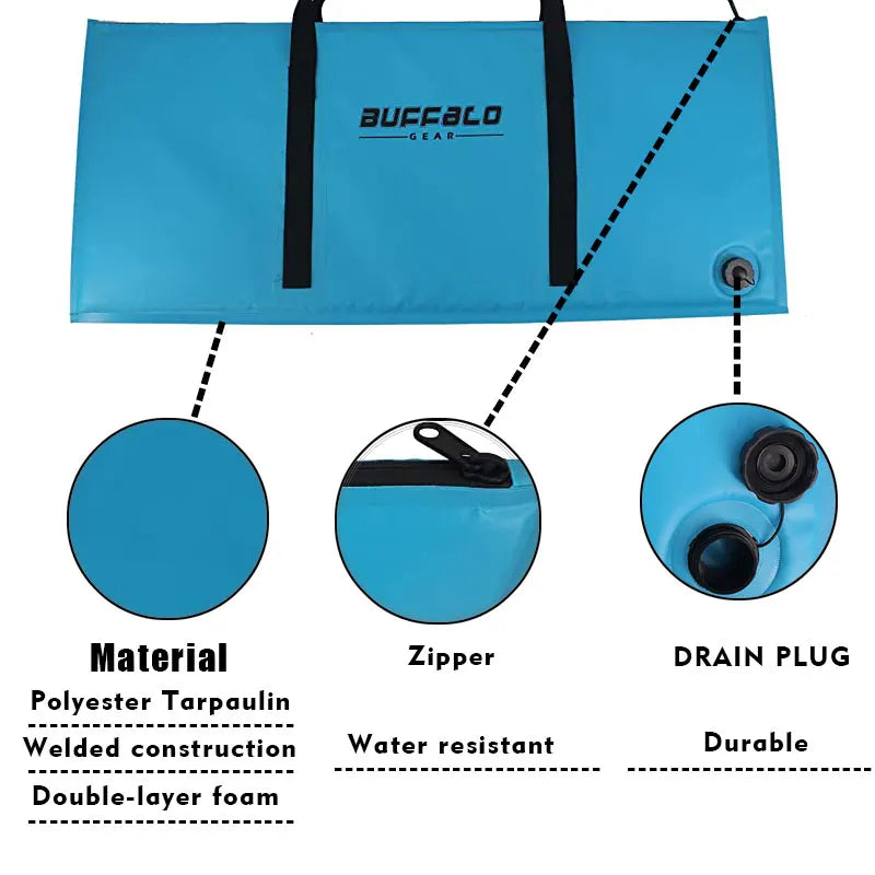 Insulated Fish Cooler Bag Portable Waterproof Tackle Storage