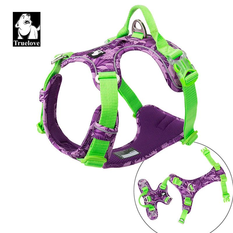 TRUELOVE Explosion Proof Dog Harness Camouflage Reflective Nylon