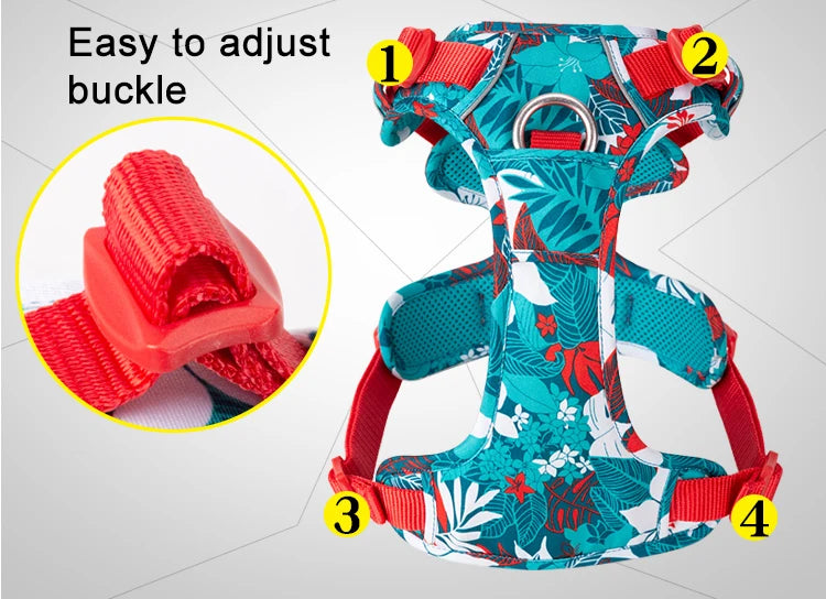 TRUELOVE Explosion Proof Dog Harness Camouflage Reflective Nylon