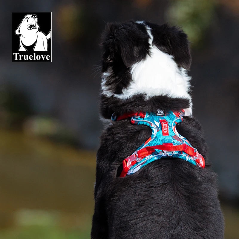 TRUELOVE Explosion Proof Dog Harness Camouflage Reflective Nylon