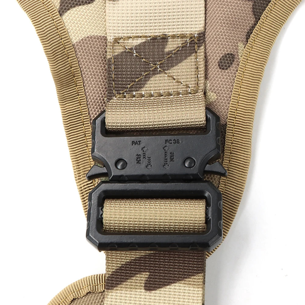 PETRAVEL Military Malinois Dog Harness Vest Set With Leash Patches