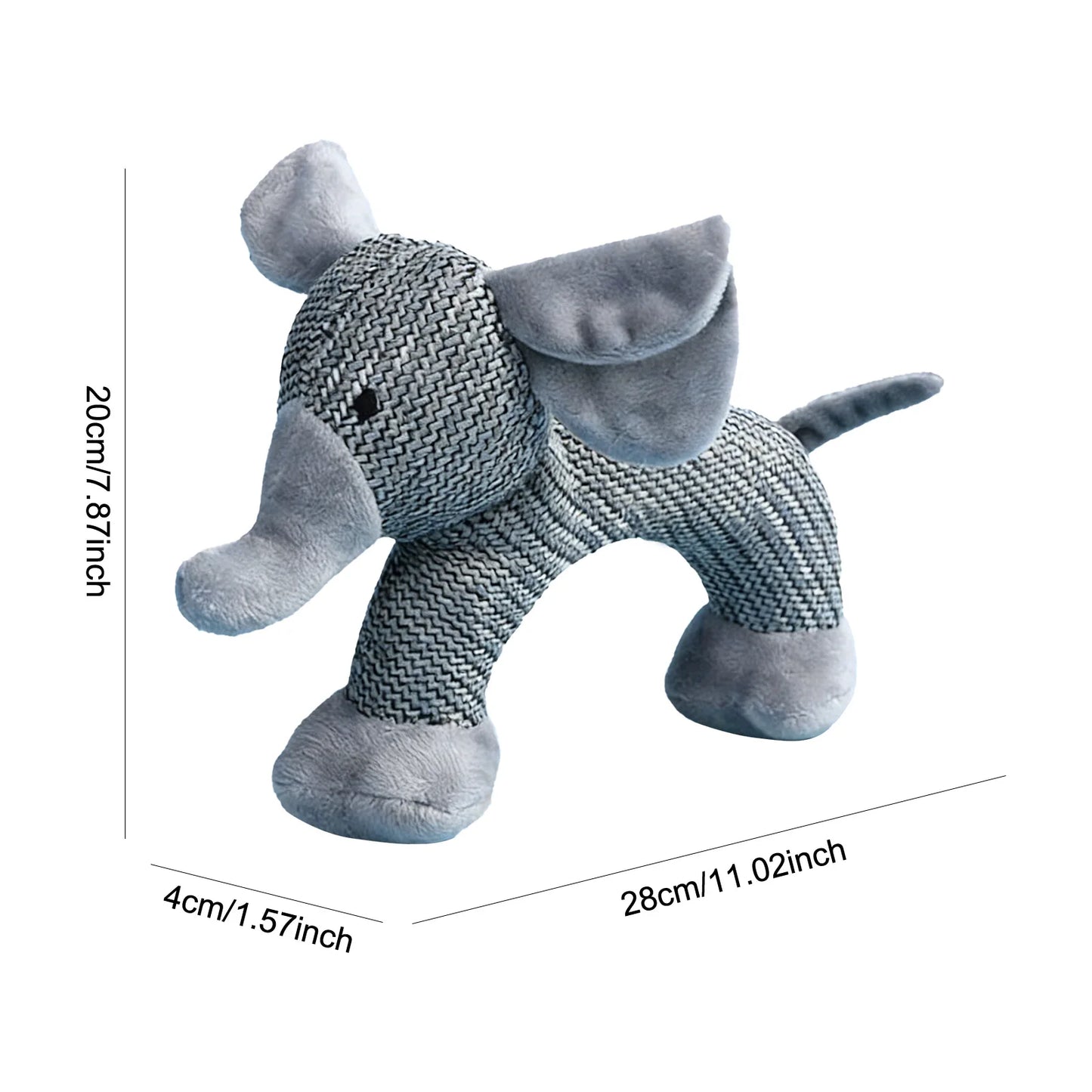 Interactive Squeaky Puppy Plush Dog Toy Cute Wear Resistant Material