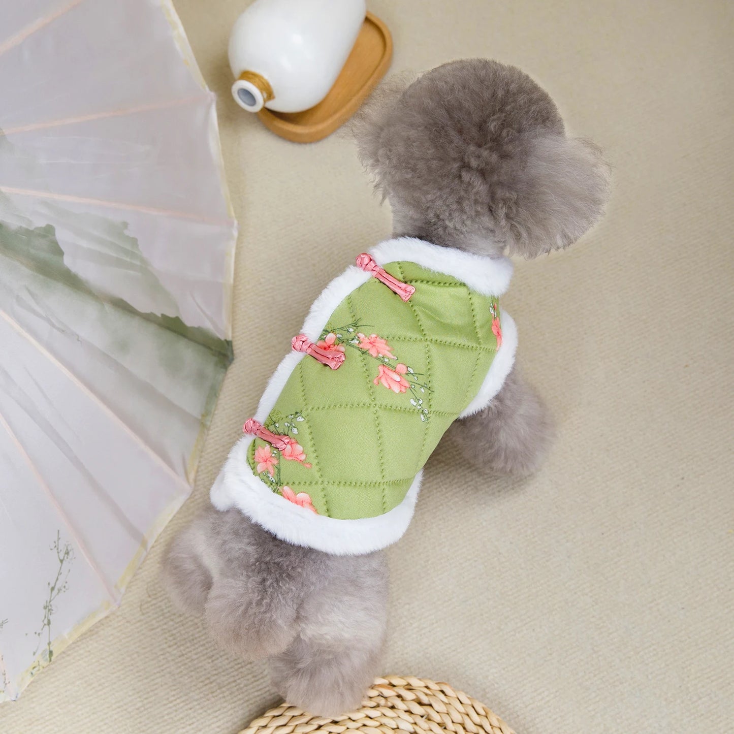 Warm Chinese Style Pet Dog Tang Suit Winter Jacket