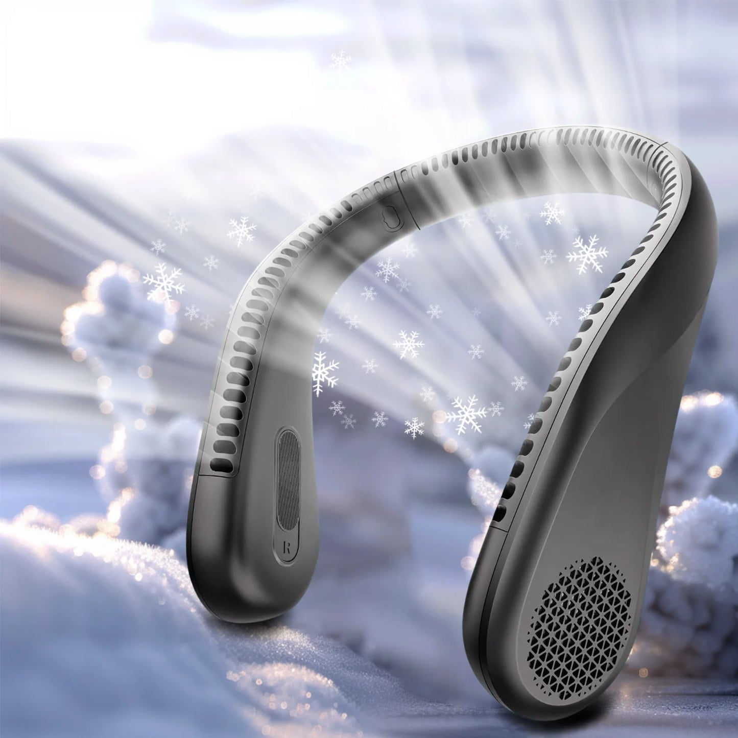 Portable Neck Fan Bladeless USB Rechargeable With 4 Speeds