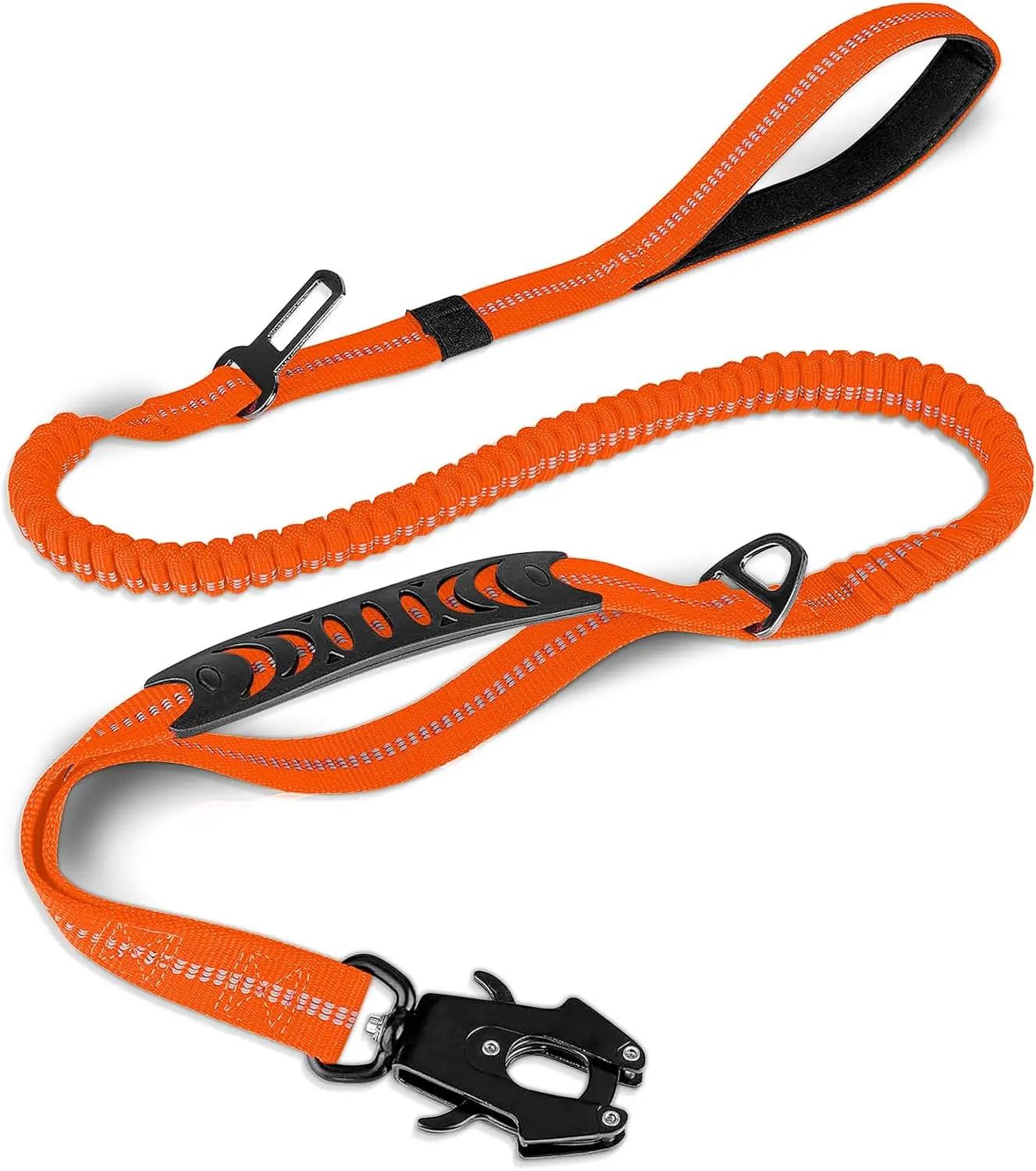 Reflective Shock Absorbing Pet Leash With Car Seatbelt For Dogs