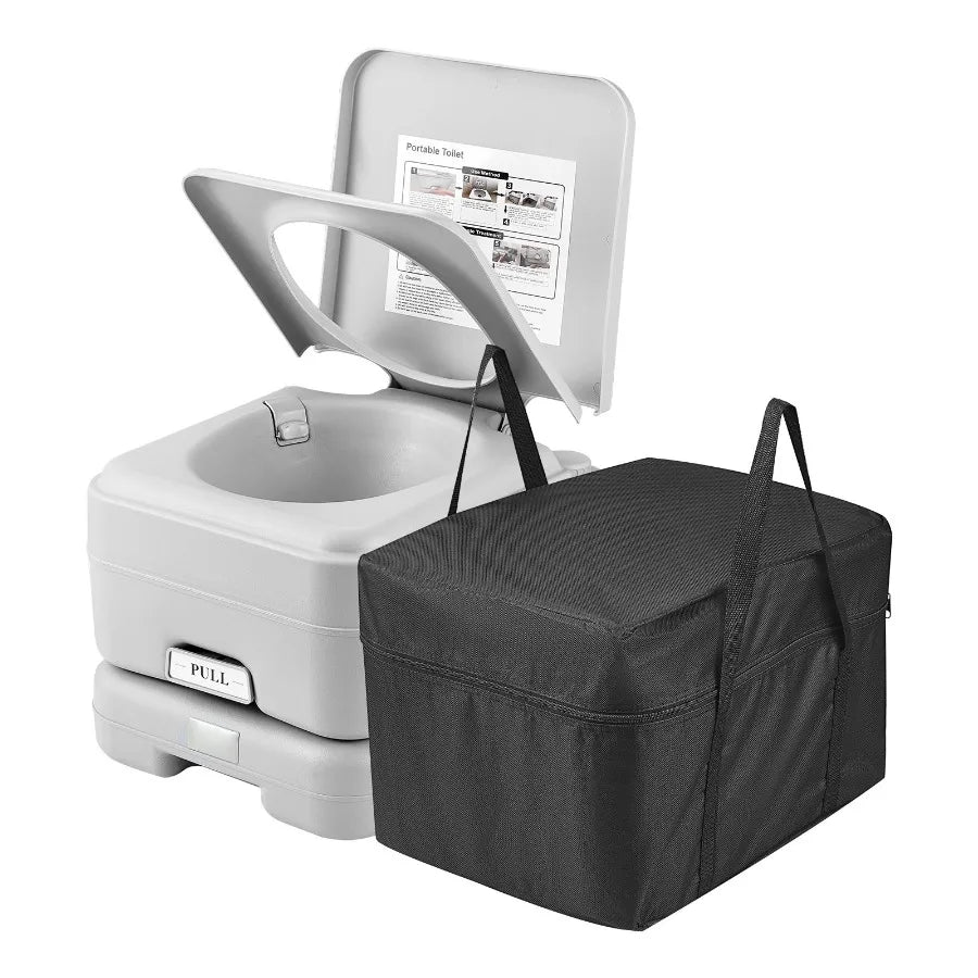 Portable Camping Toilet With Carry Bag And 3.2 Gal Tank