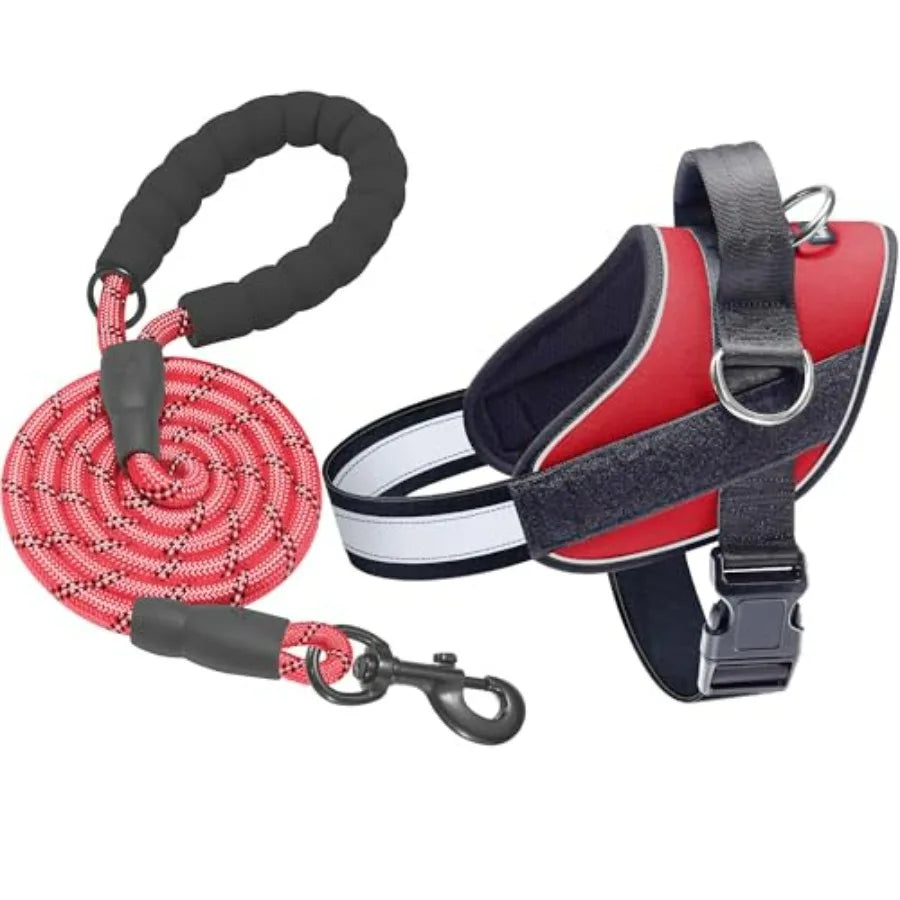 Essential No-Pull Dog Harness Reflective Vest With 3 Leash Clips