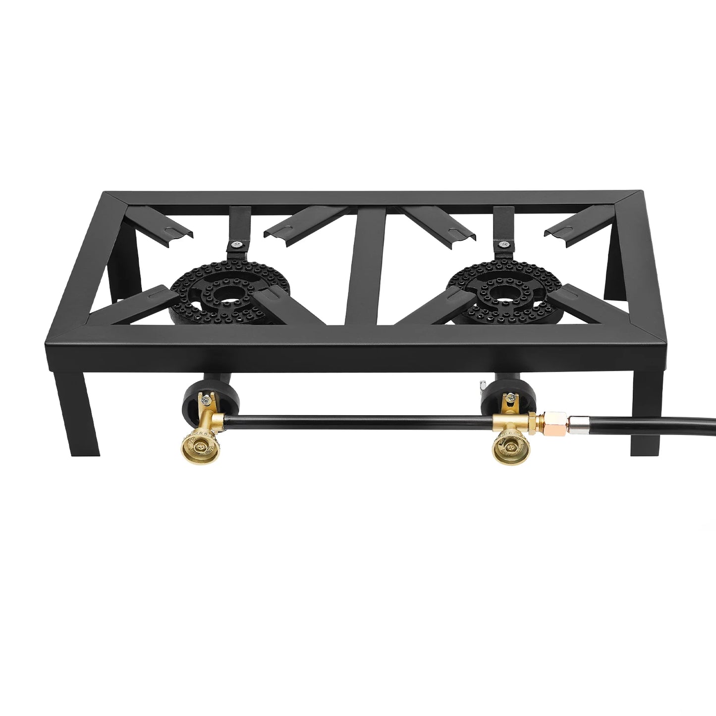 Portable Double Burner Gas Stove With 0-10 PSI Regulator