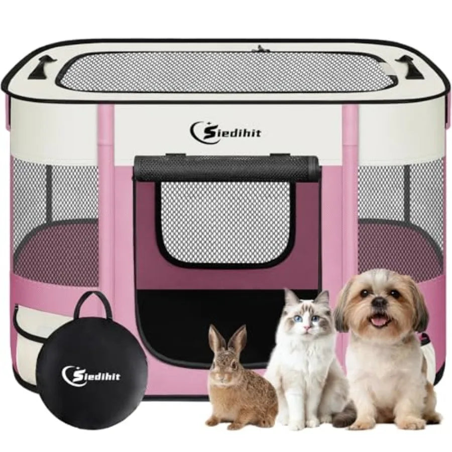 Foldable Pet Playpen Kennel for Dogs Cats Rabbits and More