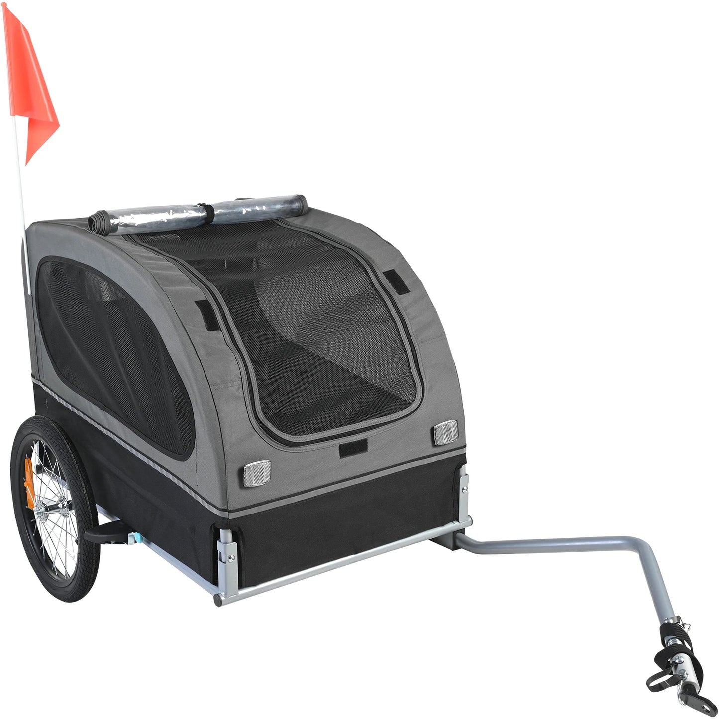 Dog Bike Trailer Carrier With Wheels And Reflectors Collapsible