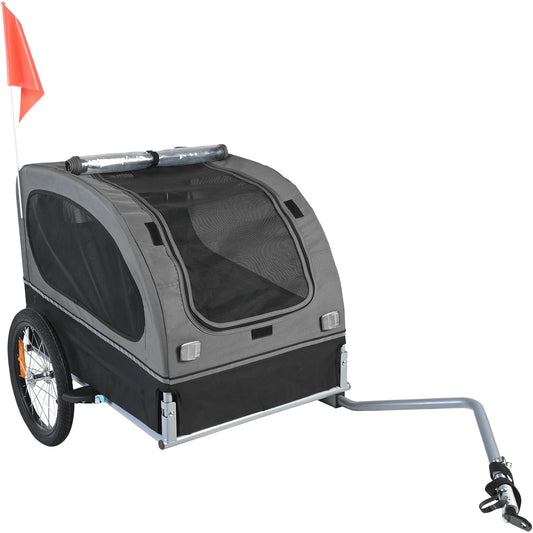Dog Bike Trailer Carrier With Wheels And Reflectors Collapsible