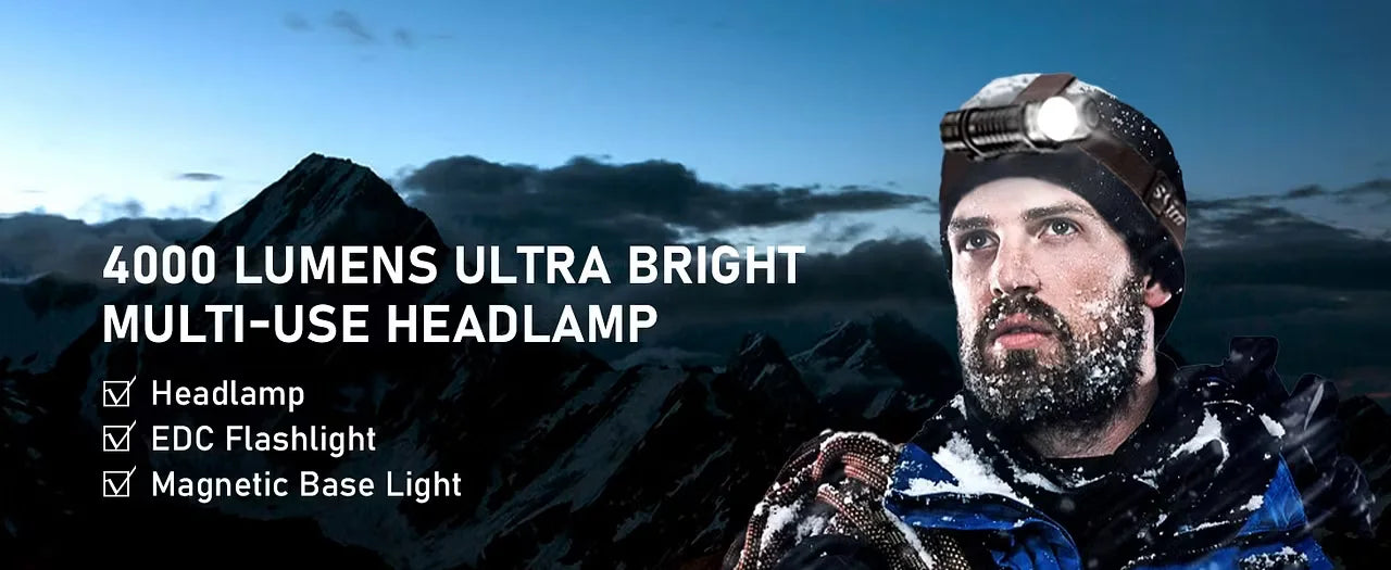 Sofirn HS41 Headlamp 4000LM USB C Rechargeable SST20 LED