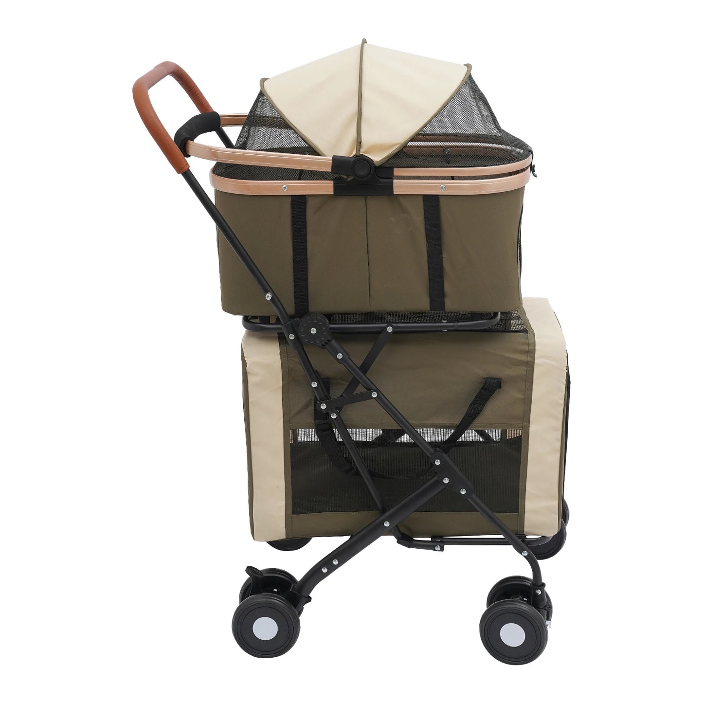 Bymaocar Foldable Pet Stroller Heavy Duty Portable Travel Sunshade Locks