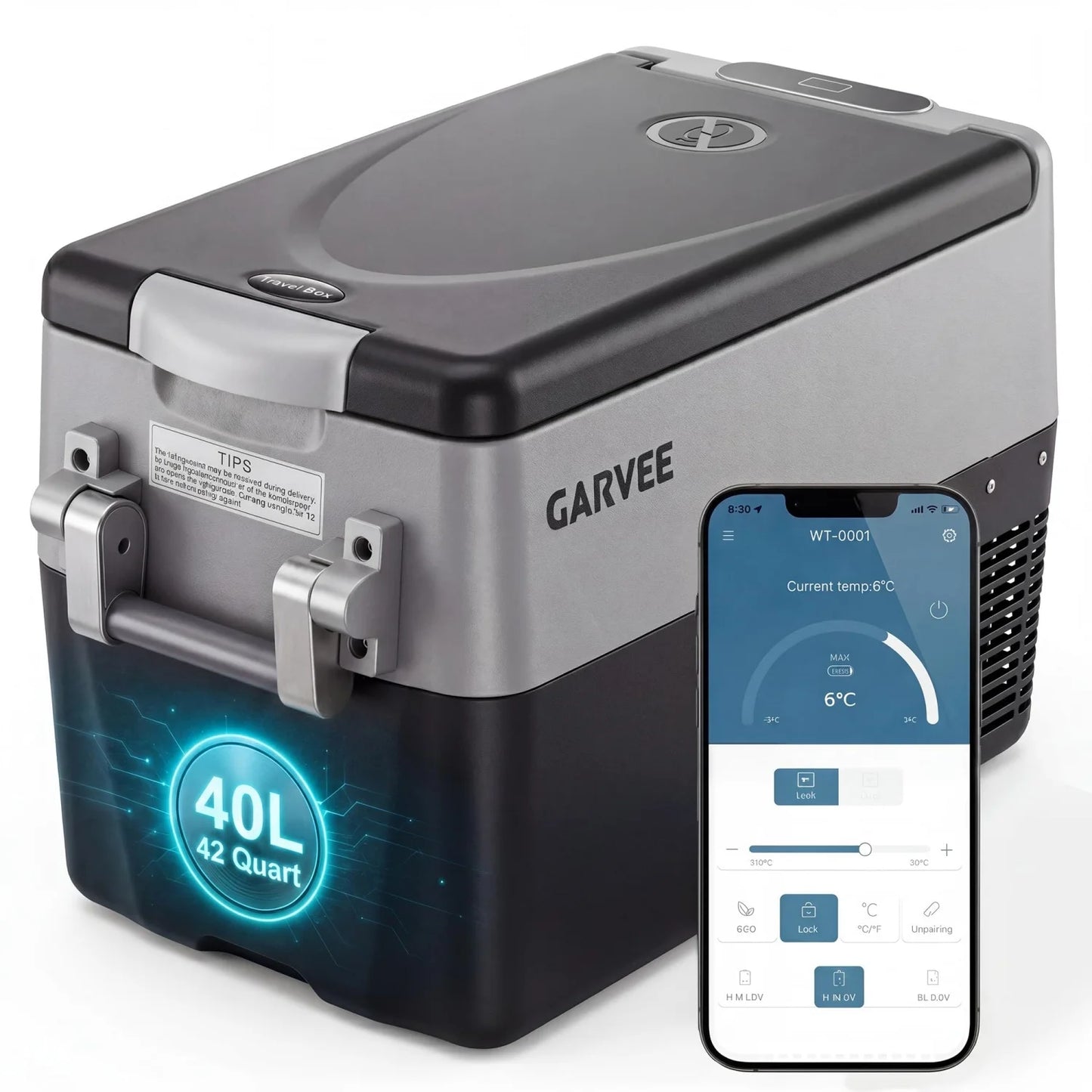 HiMISS Dual Zone Portable Car Refrigerator With App Control