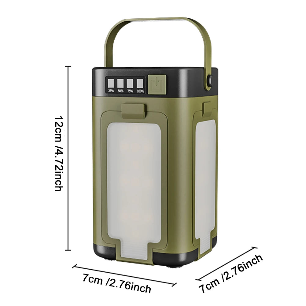 Solar Rechargeable Camping Lantern Foldable LED Light Waterproof Portable
