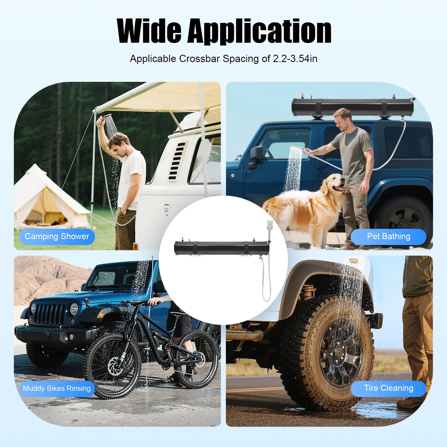 Portable Water Tank For Camping Roof Rack Shower System