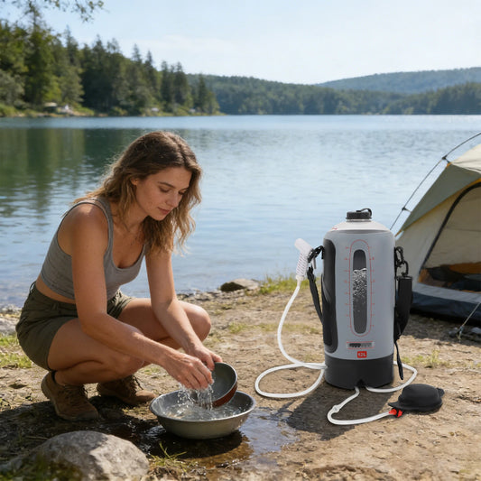 Bymaocar Portable Camp Shower With Air Pump