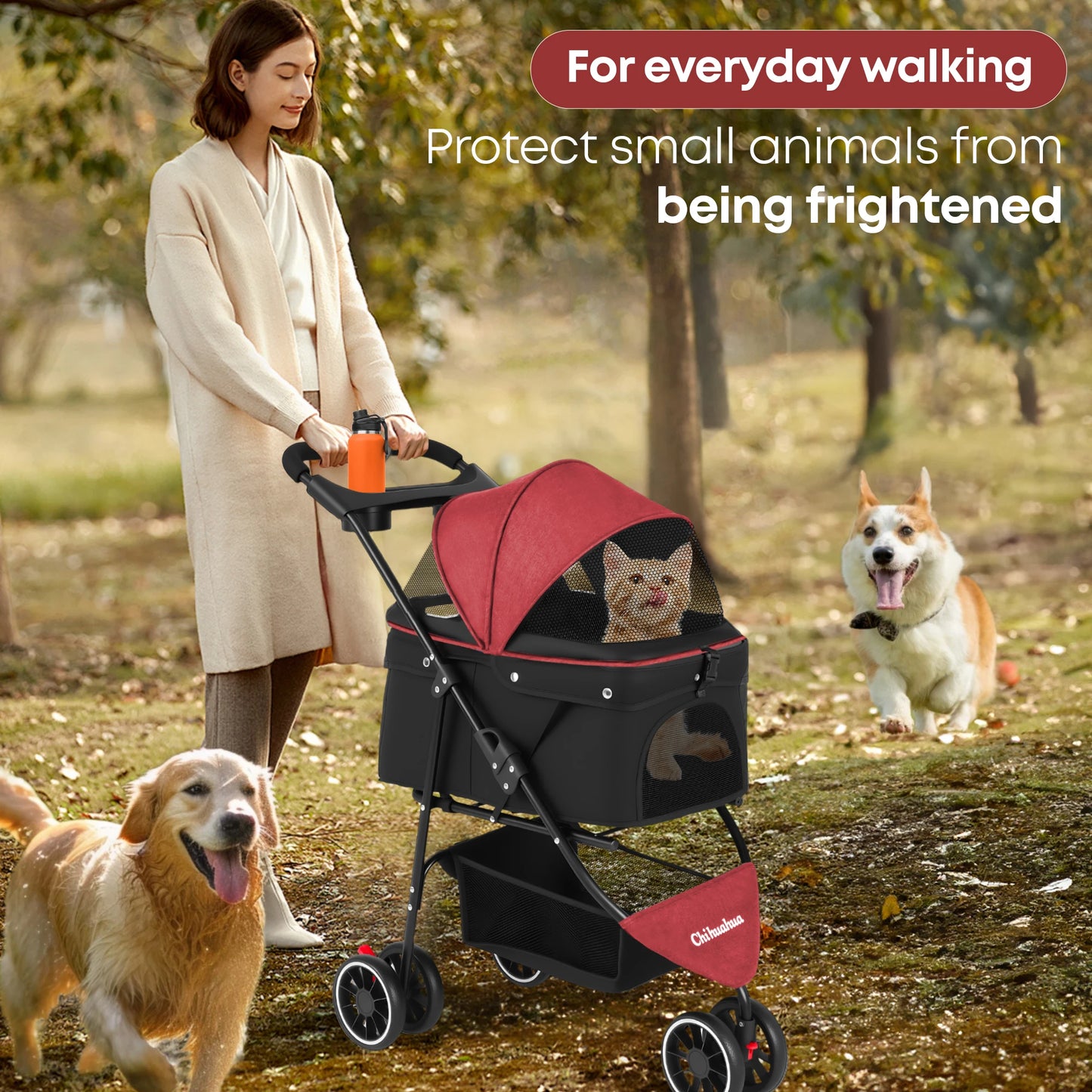 CHIHUAHUA Pet Stroller For Small And Medium Cats And Dogs