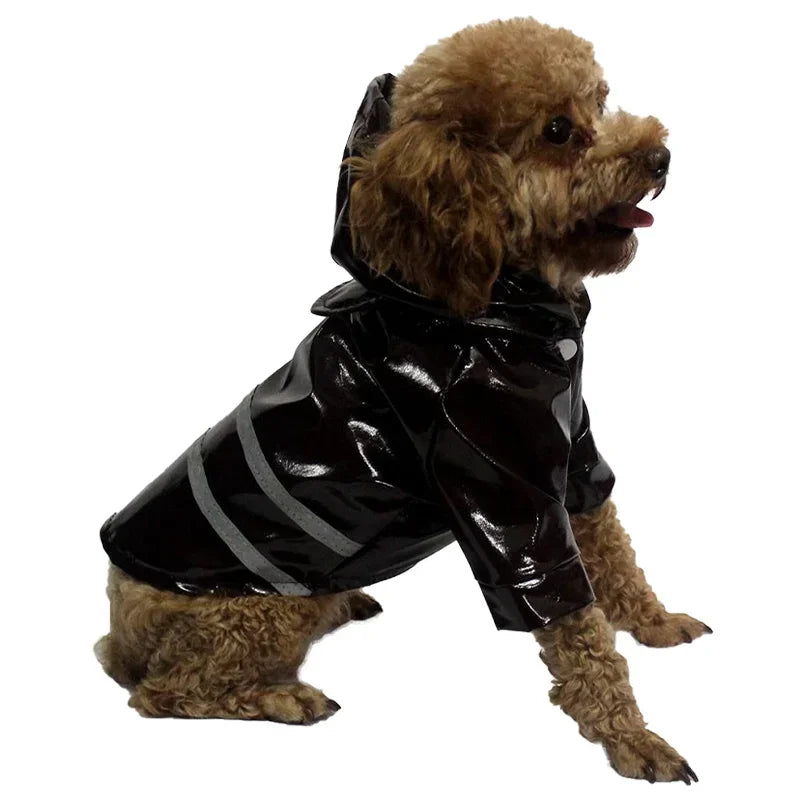 Waterproof PU Dog Raincoat With Hood For Pets