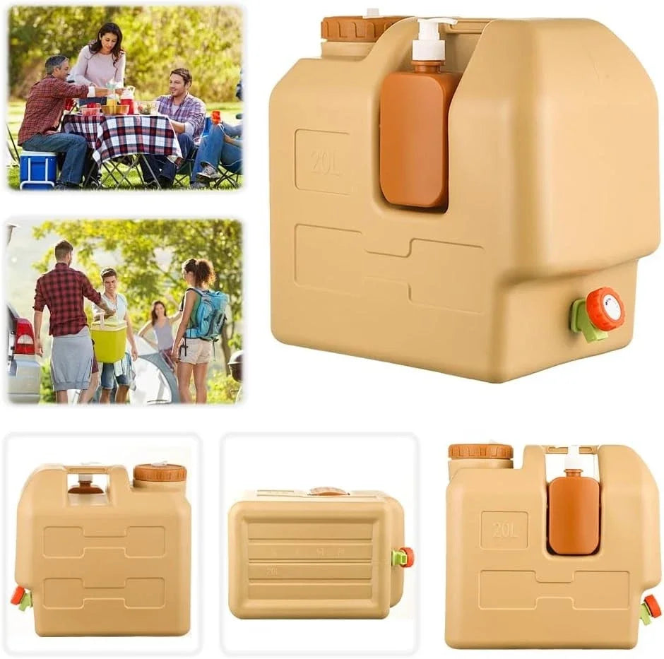 Emergency Water Container With Spigot For Outdoor Adventures