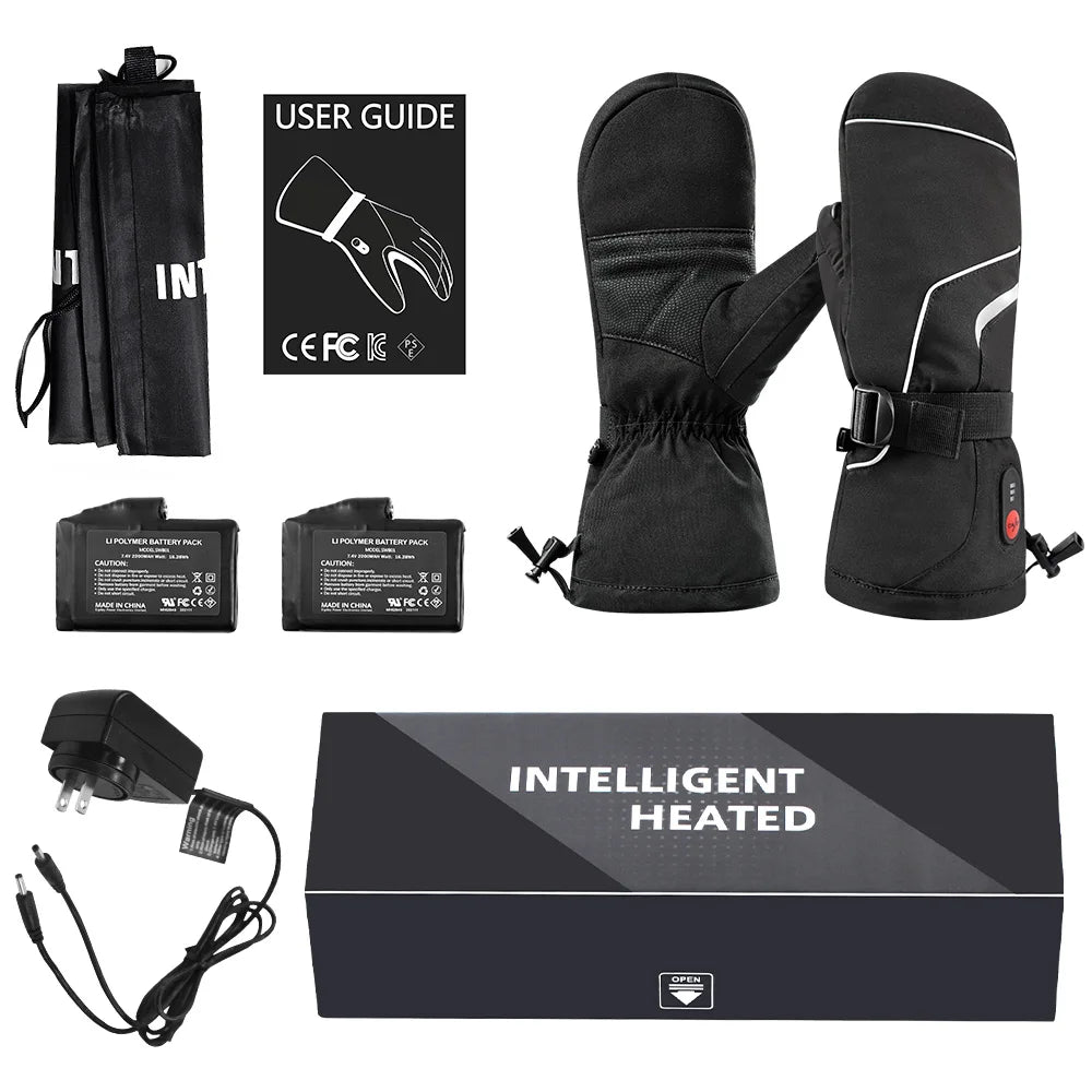 Snow Deer Electric Heated Gloves Thermal Waterproof Rechargeable For Winter