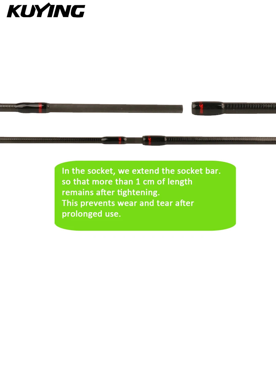 KUYING TETON Spinning Casting Rod For Fishing Lure Rods BFS Pole Carbon 0.8-8g 1-8lb FUJI Parts Baitcaster