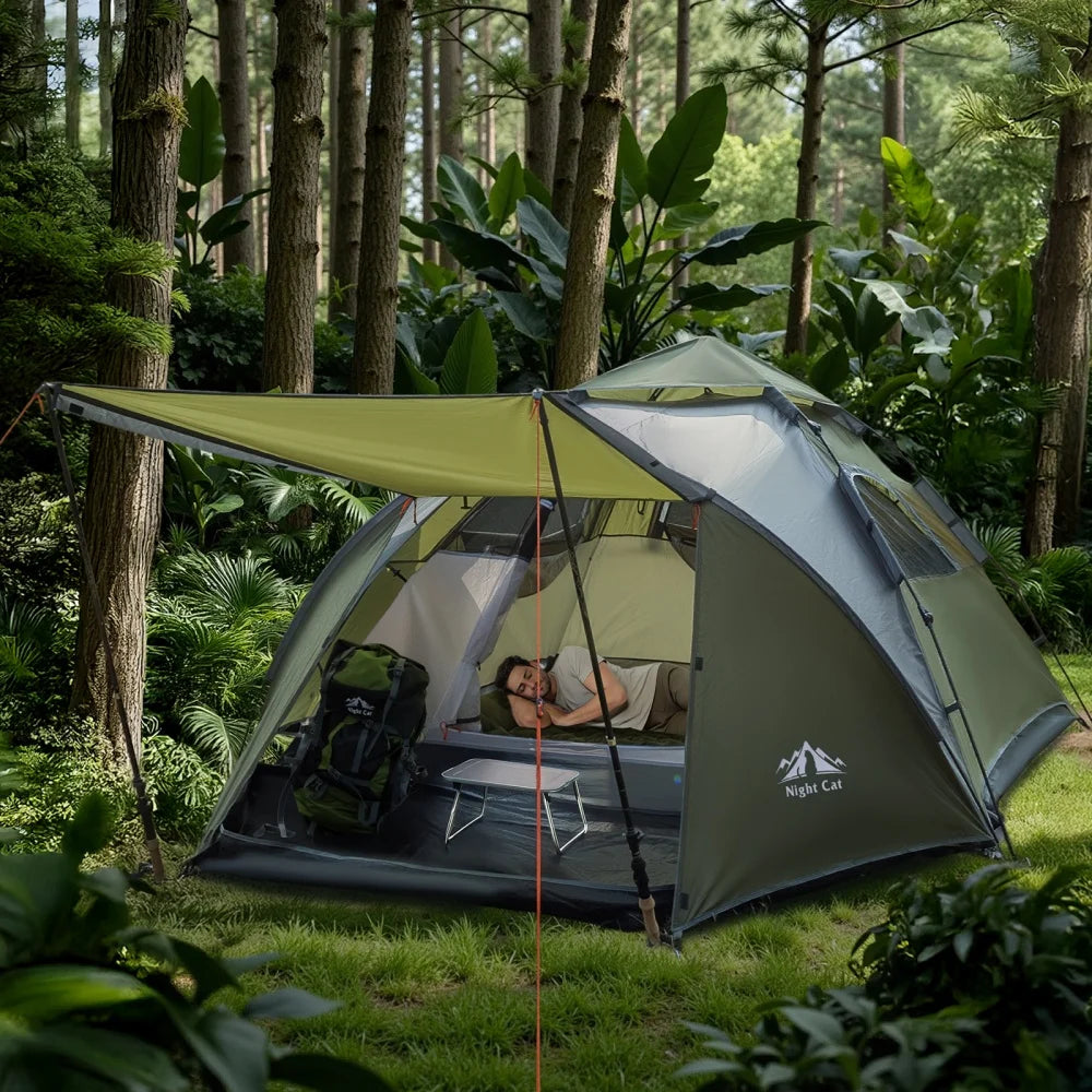 NightCat Pop Up Tent For 2 To 3 People Weatherproof