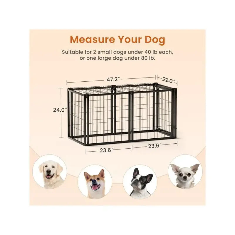 Durable Stainless Steel Dog Crate For Small And Medium Dogs
