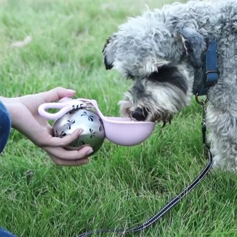 Portable Outdoor Pet Water Bottle With Bowl Stainless Steel 304