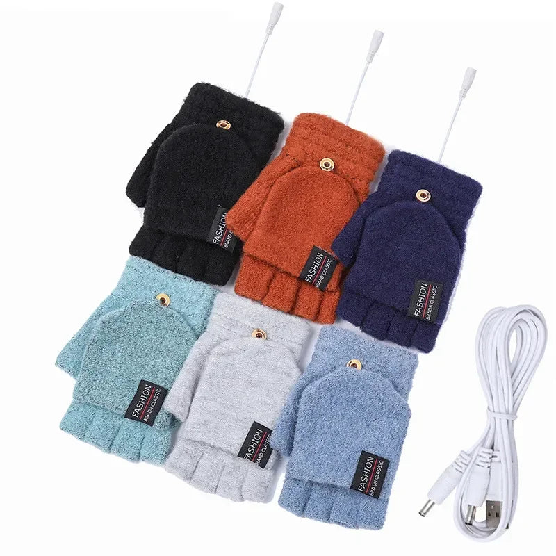 USB Electric Heating Gloves for Sports and Winter Activities