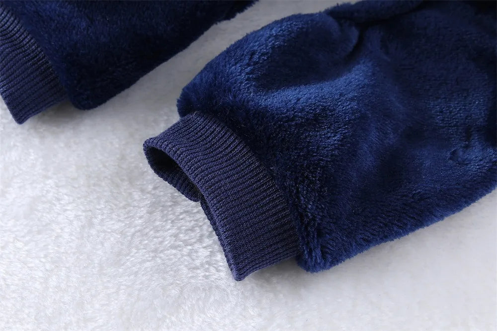 Caiban Autumn Winter Dog Fleece Jumpsuit Coat With Leash Ring