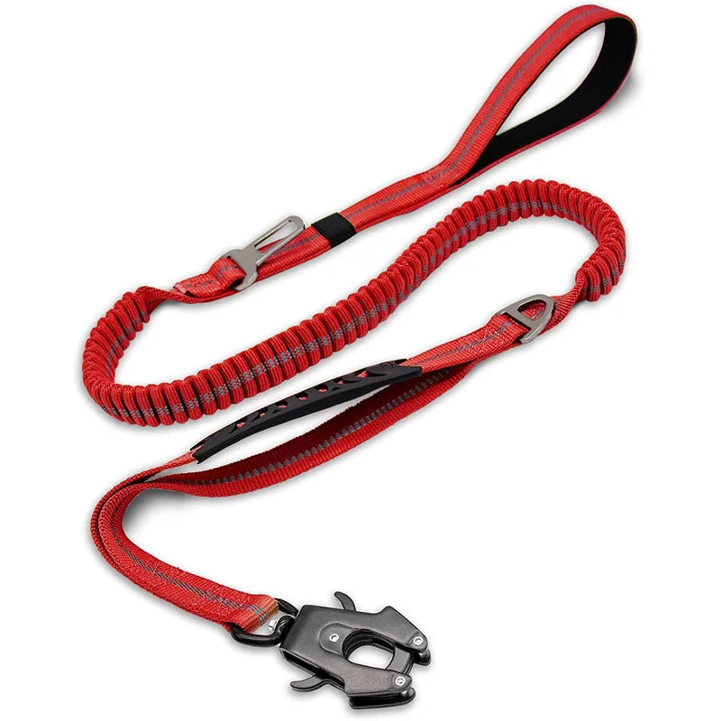 DCLOUD Reflective Shock Absorbing Dog Leash With Car Seatbelt